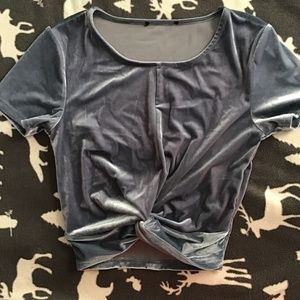 Velvet crop top
